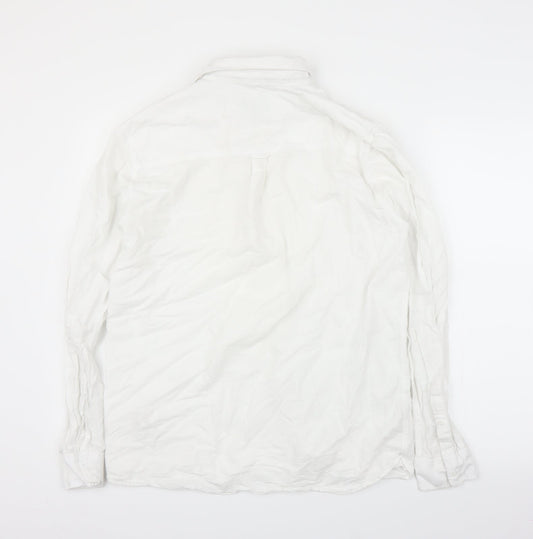Topman Mens White Button-Up Size L