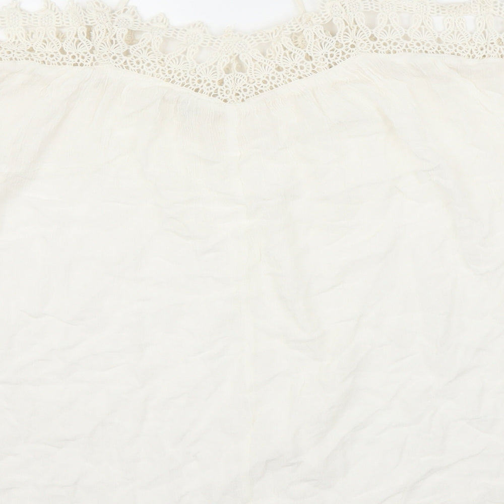Womens UK Size 6 River Island White Camisole Blouse
