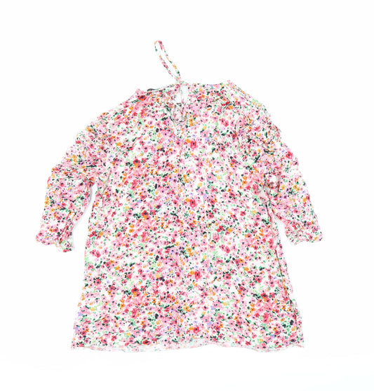 Papaya Womens Pink Floral Basic Blouse Size 10