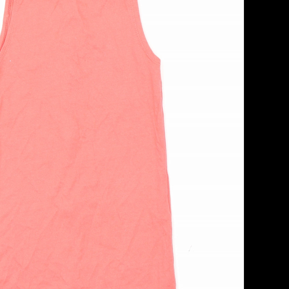 Womens UK Size 10 Preworn Pink Basic Tank