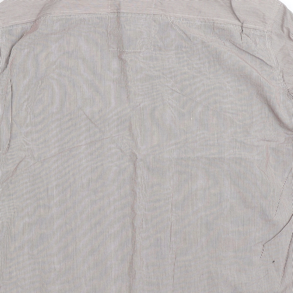 Mens UK Size M NEXT Brown Button-Up Long Sleeve Casual Shirt