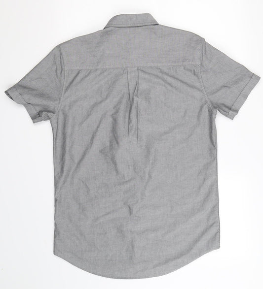 Topman Mens Grey Button-Up Size M