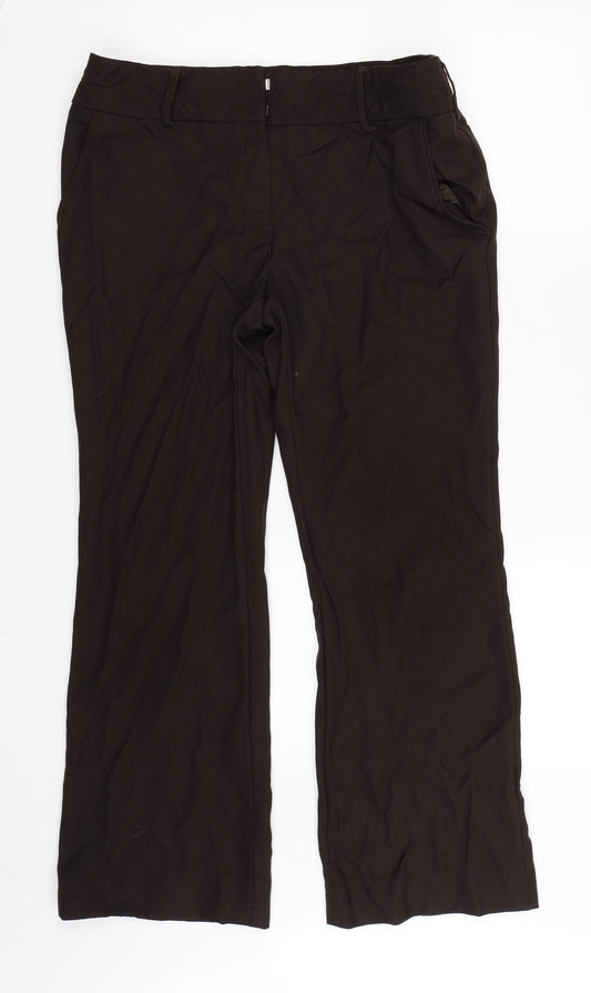 Womens UK Size 12 TU Regular Fit Sweatpants Brown Trousers