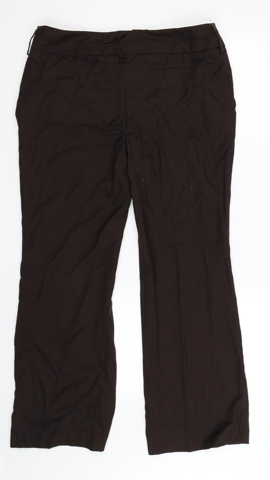 TU Womens Brown Sweatpants Trousers Size 12 L25 in