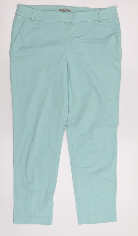 ORSAY Womens Green Trousers Size 32 in L27 in