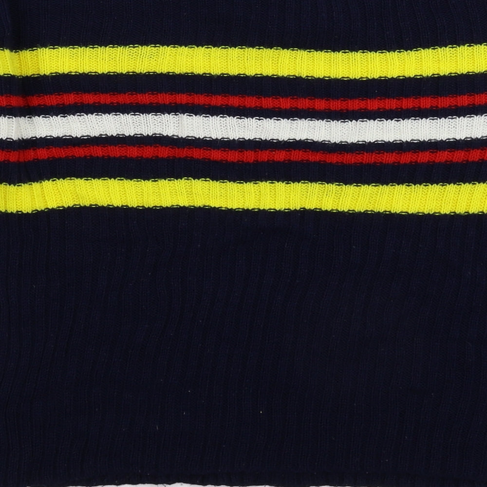 Daisy Street Womens Blue Striped Knit Pullover Jumper Size 12