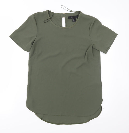 Atmosphere Womens Green Basic Blouse Size 6