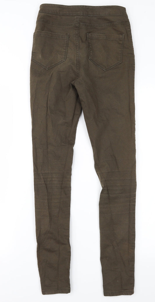 Denim & Co. Womens Green Denim Skinny Jeans Size 6 L29 in