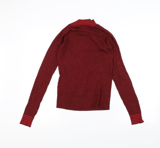 Womens UK Size 6 NEXT Red Basic T-Shirt
