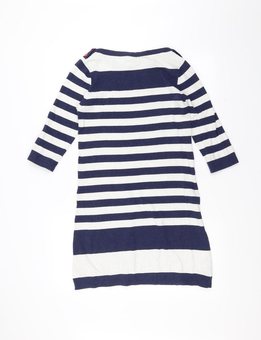 Dorothy Perkins Womens Blue Striped A-Line Size 10