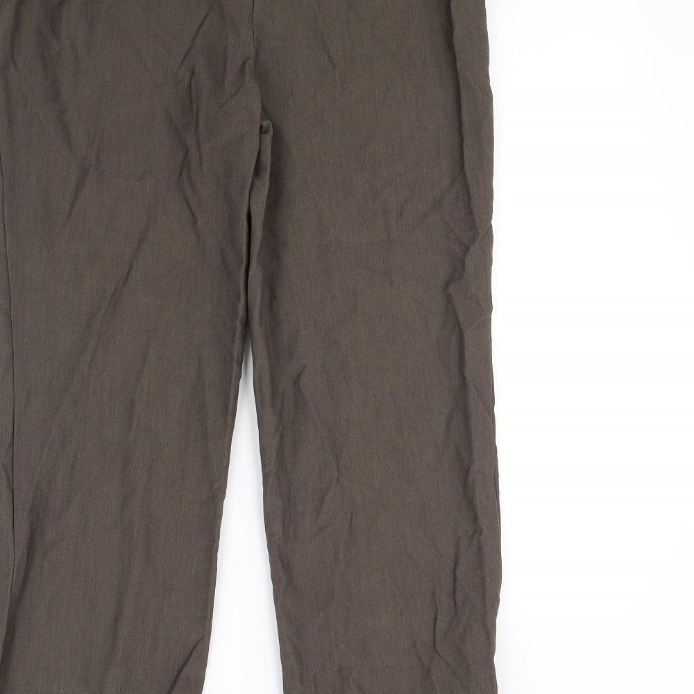 m&s Womens Brown Dress Pants Trousers Size 12 L30 in