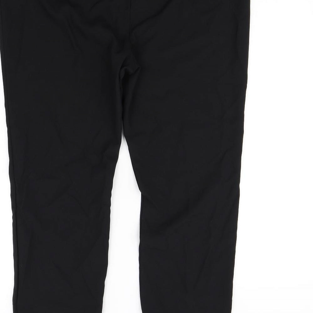 Womens UK Size 16 Preworn Regular Fit Black Trousers