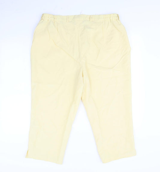 Womens UK Size 38 Preworn Regular Fit Yellow Trousers