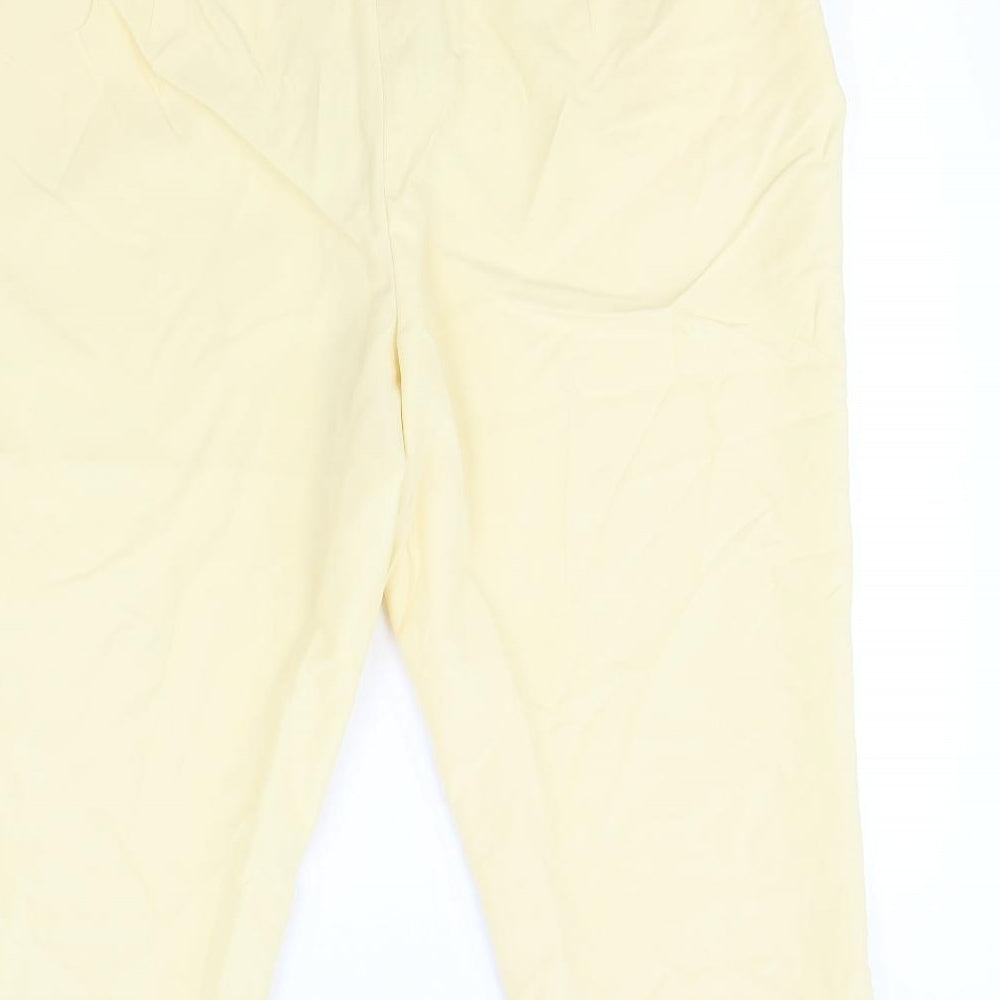 Womens UK Size 38 Preworn Regular Fit Yellow Trousers