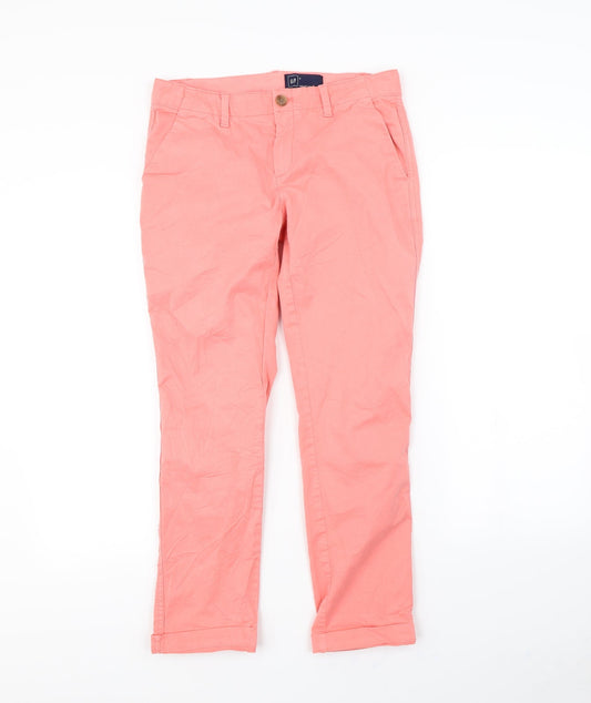 Womens UK Size S Gap Regular Fit Straight Pink Jeans