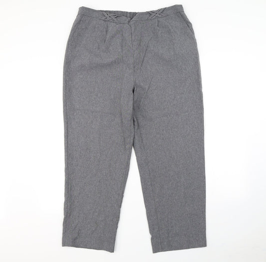 Womens UK Size 18 Bm collection Regular Fit Dress Pants Grey Trousers