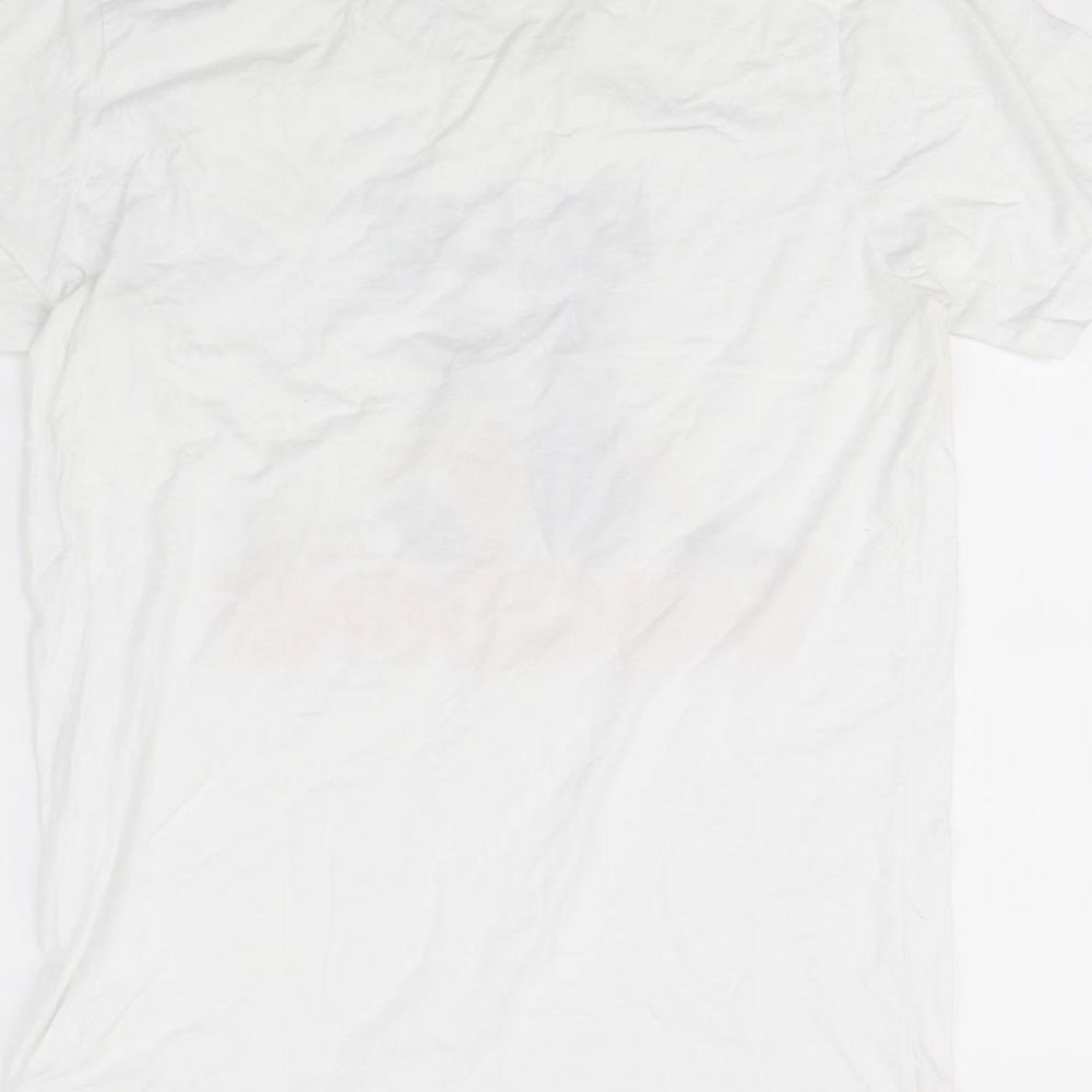 Mens UK Size S Canvas White T-Shirt