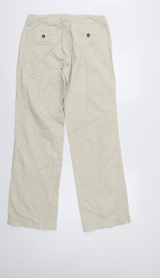 Old Navy Womens Ivory  Denim Straight Jeans Size 6 L31 in