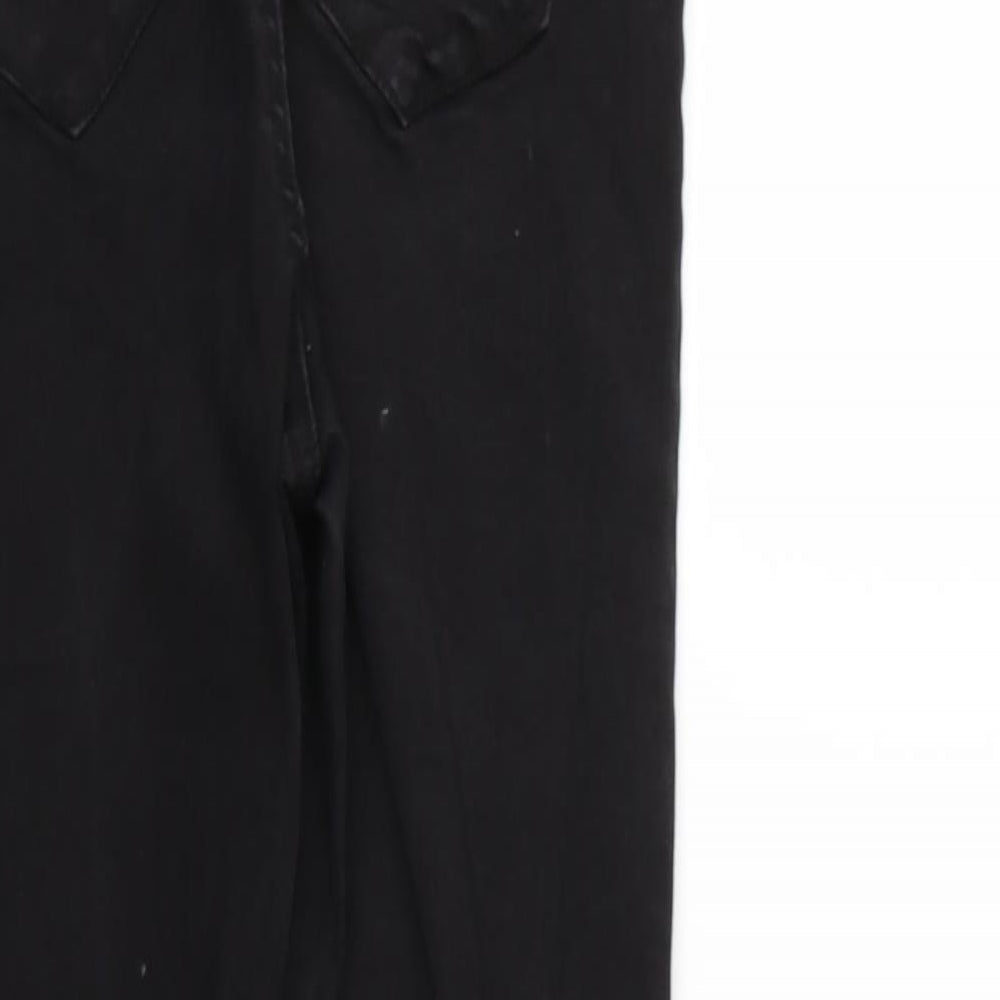 Denim & Co. Womens Black Denim Jegging Jeans Size 14 L25 in - Elastic Waist