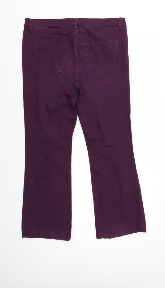 TU Womens Purple Denim Bootcut Jeans Size 4 L27 in