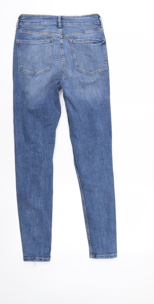 Denim & Co. Womens Blue Denim Tapered Jeans Size 6 L27 in