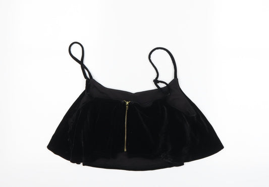 Womens UK Size 14 New Look Black Cropped Tank