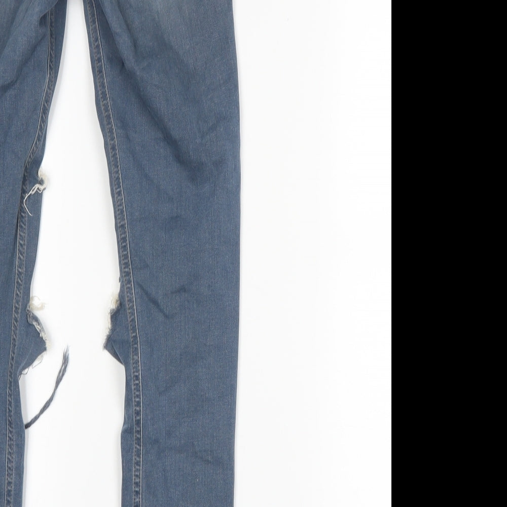 Topshop Womens Blue Denim Skinny Jeans Size 25 L30 in