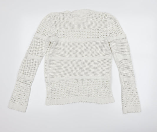 TU Womens White Pullover Jumper Size 14