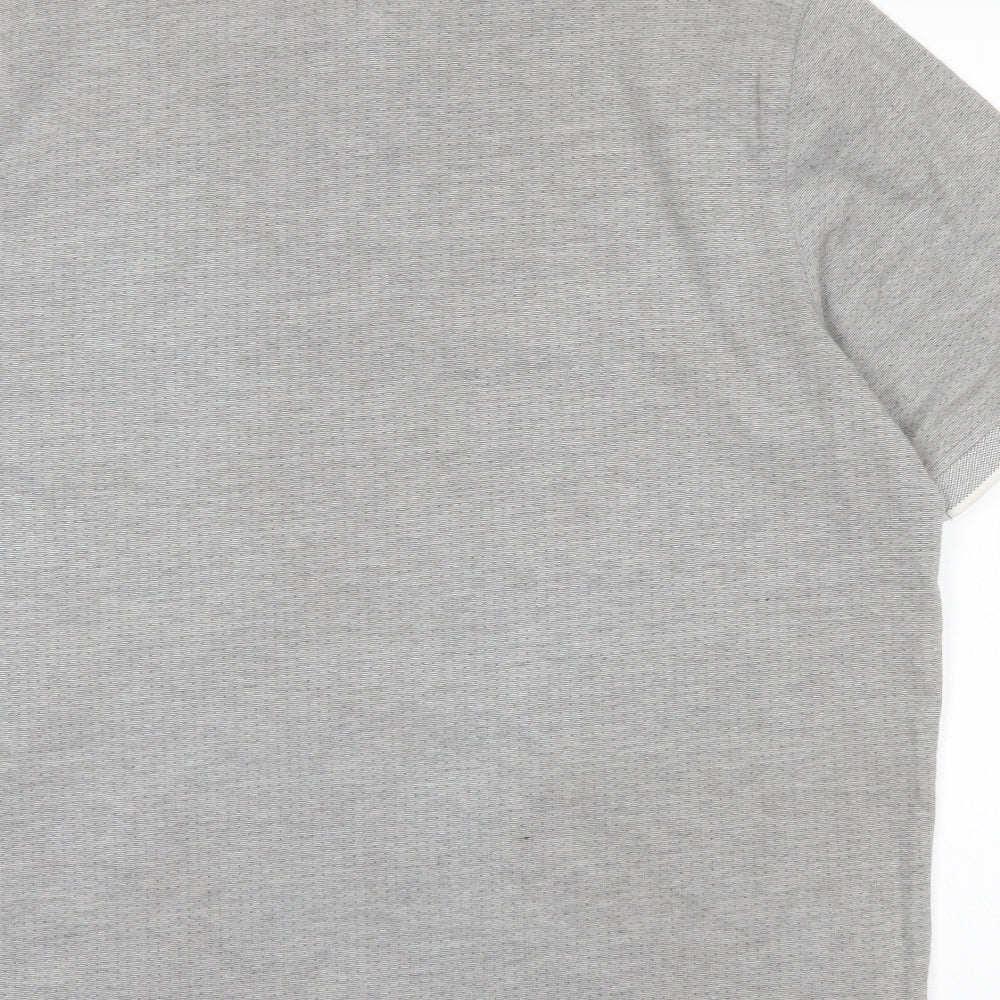 Lincoln Mens Grey Polka Dot Polo Size L