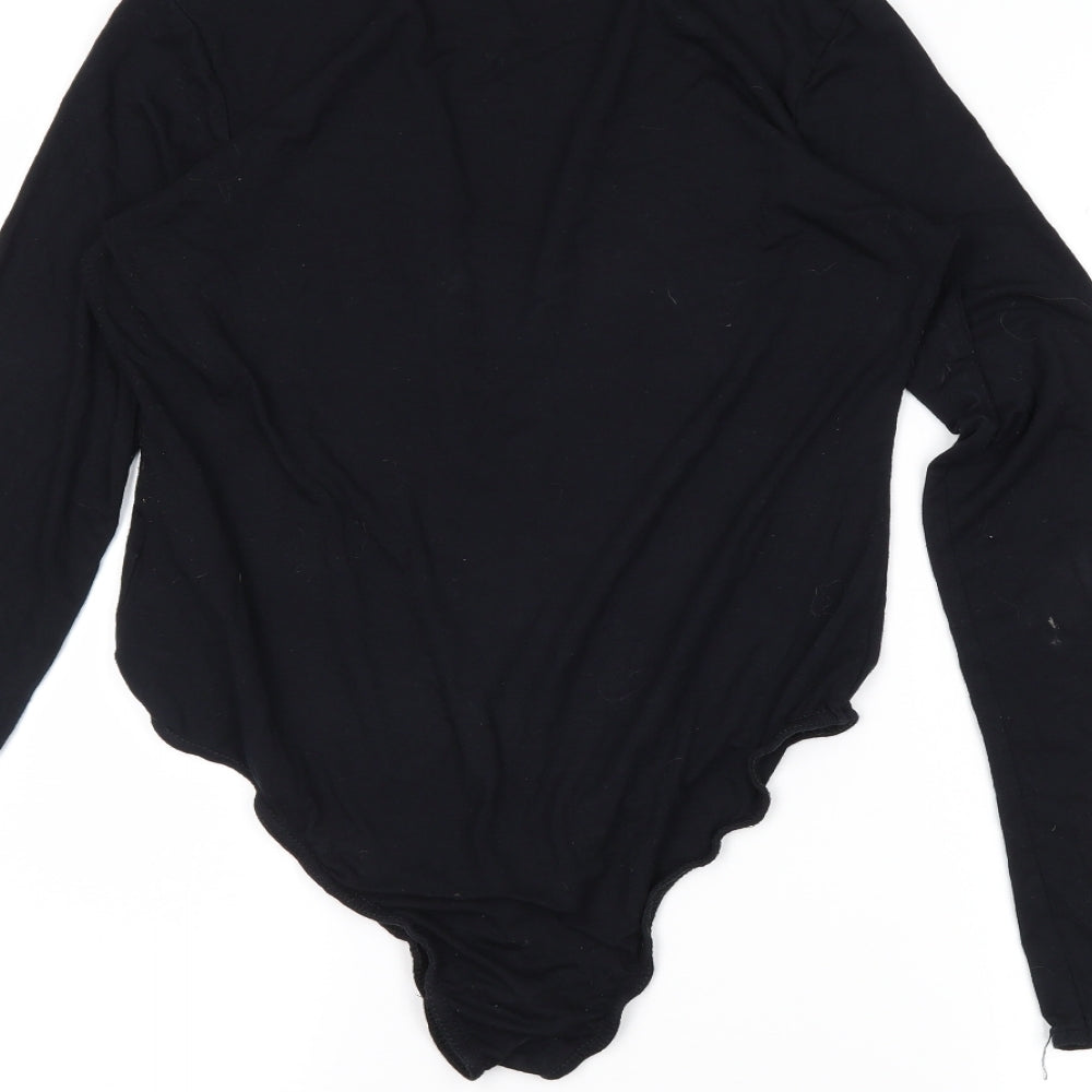 Missguided Womens Black Bodysuit One-Piece Size 12