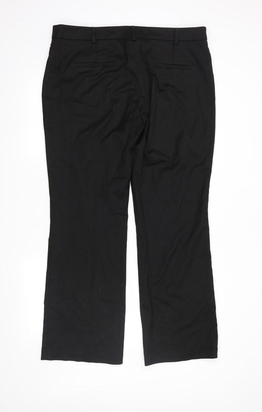 Womens UK Size 16 NEXT Regular Fit Black Trousers