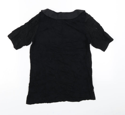 Womens UK Size 8 NEXT Black Basic T-Shirt