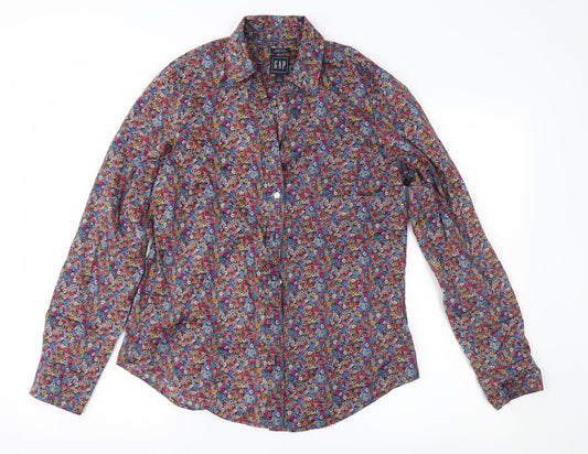 Womens UK Size XS Gap Multicoloured Basic Button-Up