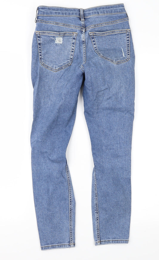 Topshop Womens Blue Denim Cropped Jeans Size 26 in L23 in