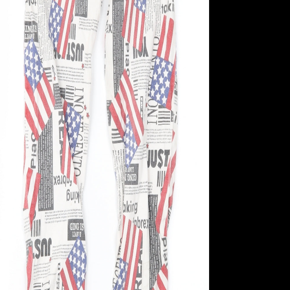 Womens UK Size 6 Toxik3 Regular Fit Skinny White Jeans