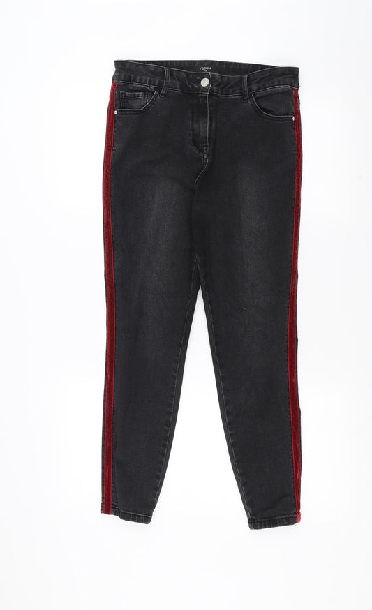Womens UK Size 12 Matalan Regular Fit Skinny Black Jeans
