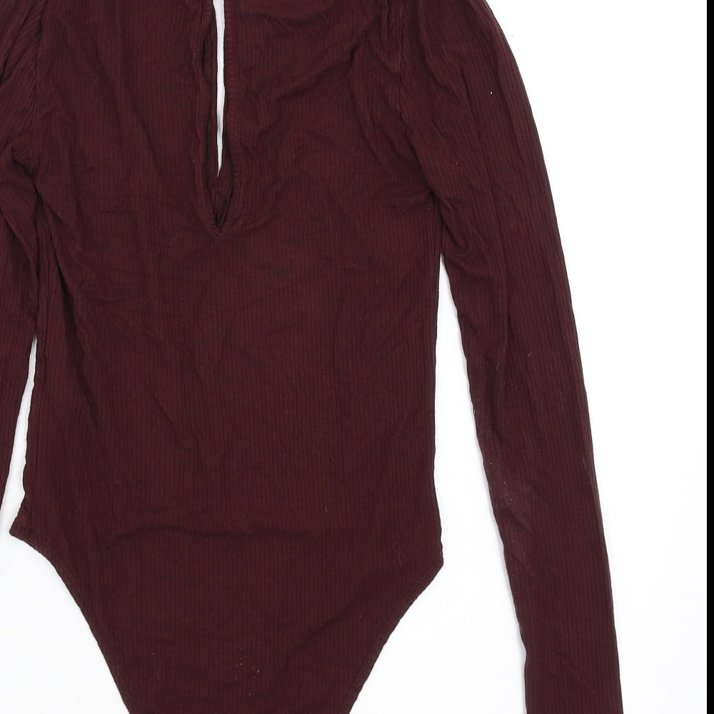 Topshop Womens Purple Bodysuit One-Piece Size 8