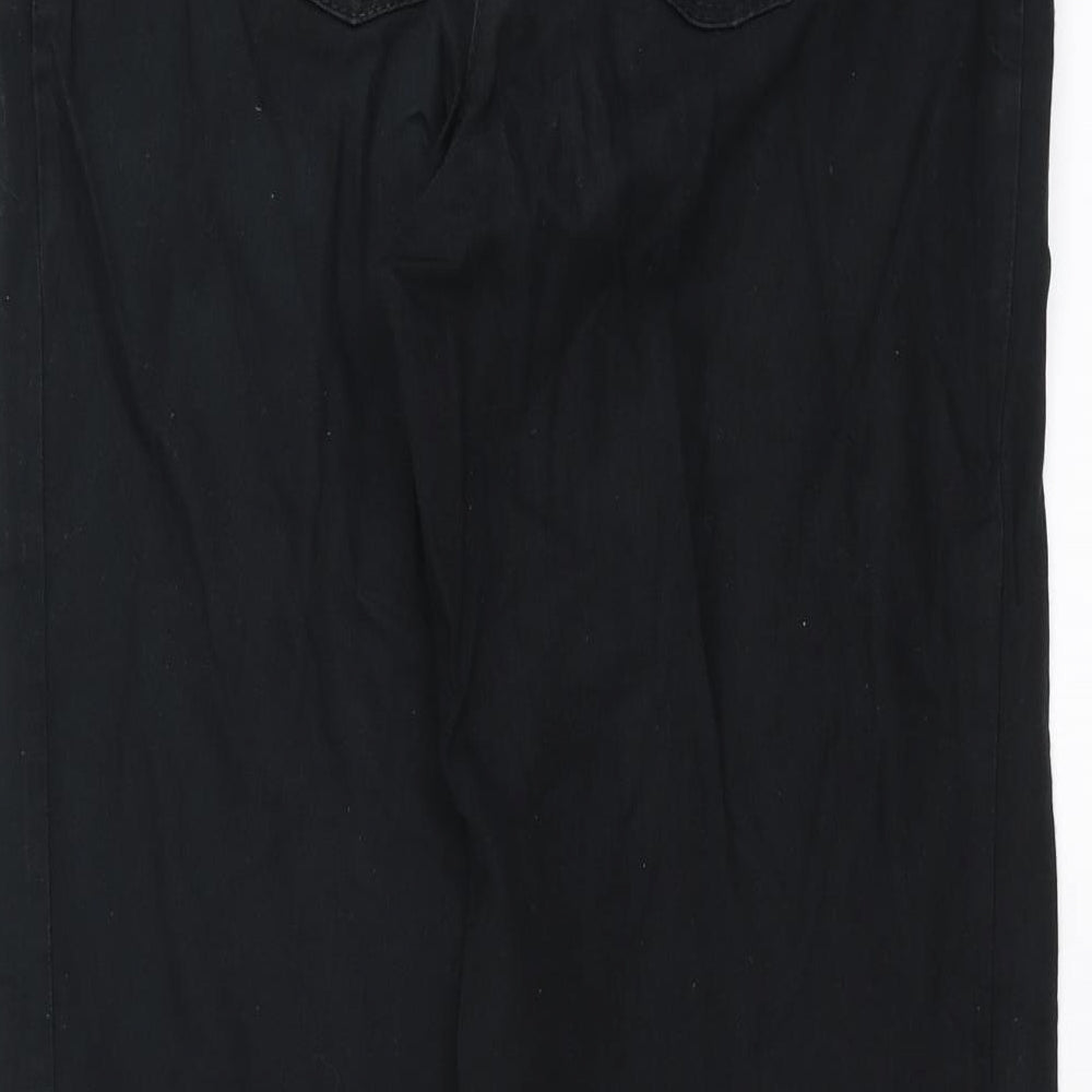 Basler Womens Black Denim Straight Jeans Size 12 L28 in