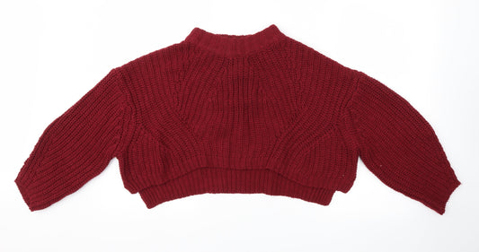 SheIn Womens Red Pullover Jumper Size M