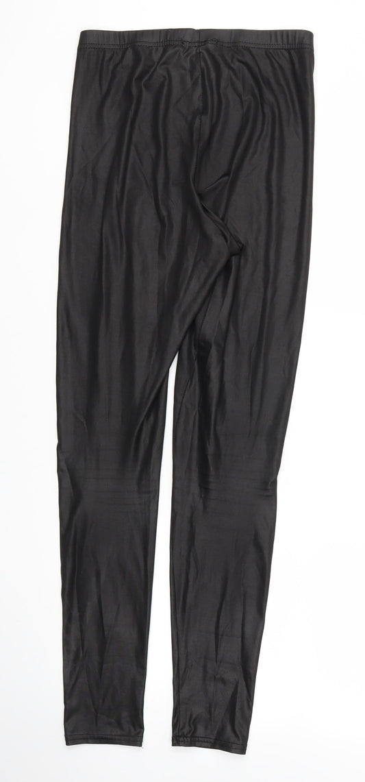 Femme Luxe Womens Black Trousers Size 8 L27 in - Stretch waistband