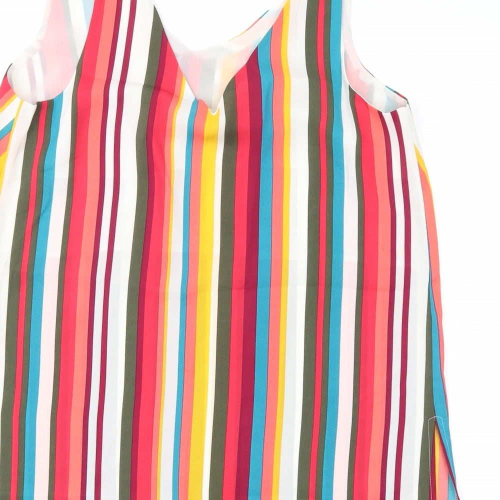 Papaya Womens Multicoloured Striped Basic Blouse Size 12