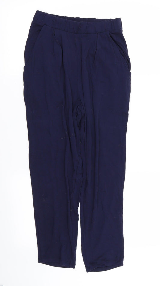ASOS Womens Blue Capri Trousers Size 10 L24 in - Stretch waistband