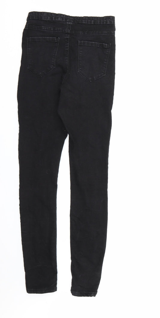 Denim & Co. Womens Black Denim Skinny Jeans Size 12 L29 in