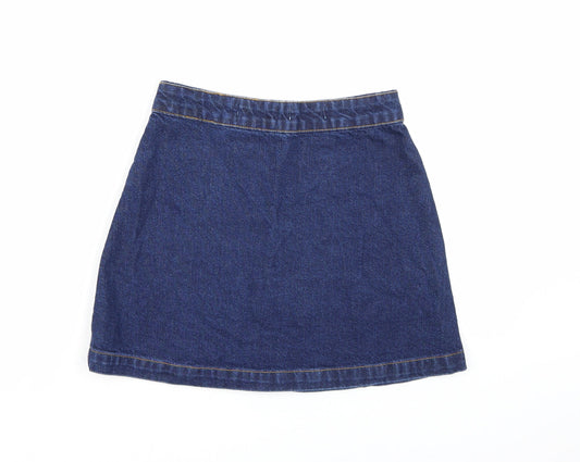 New Look Womens Blue Denim A-Line Skirt Size 8