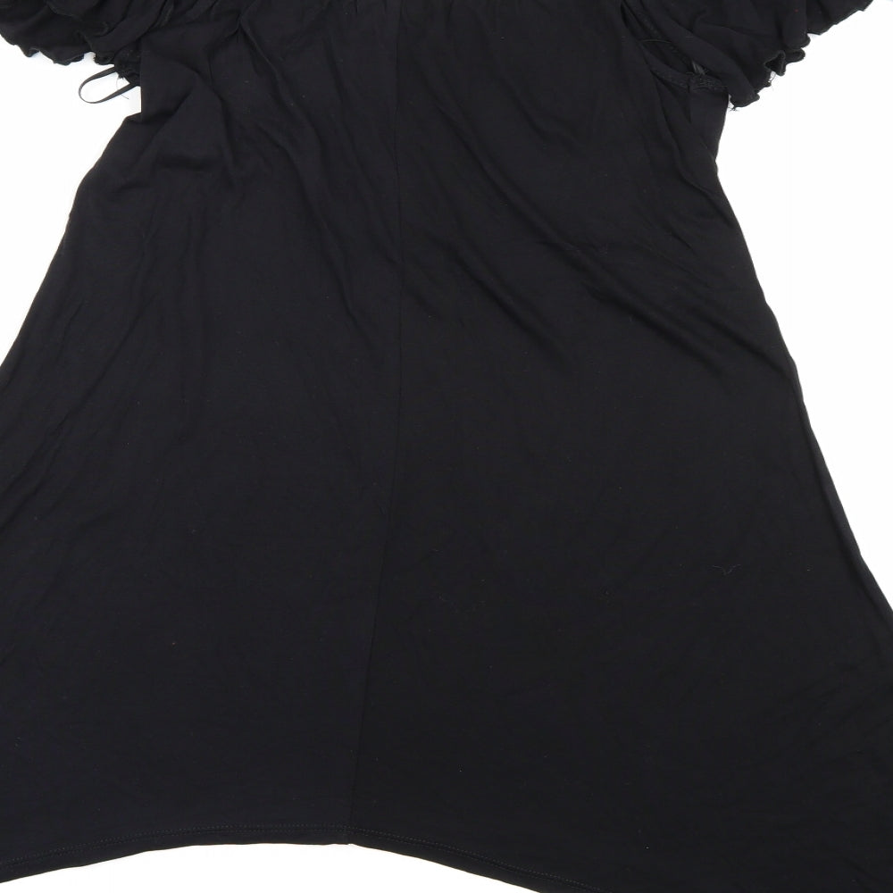 Womens UK Size 8 Atmosphere Black Basic Blouse