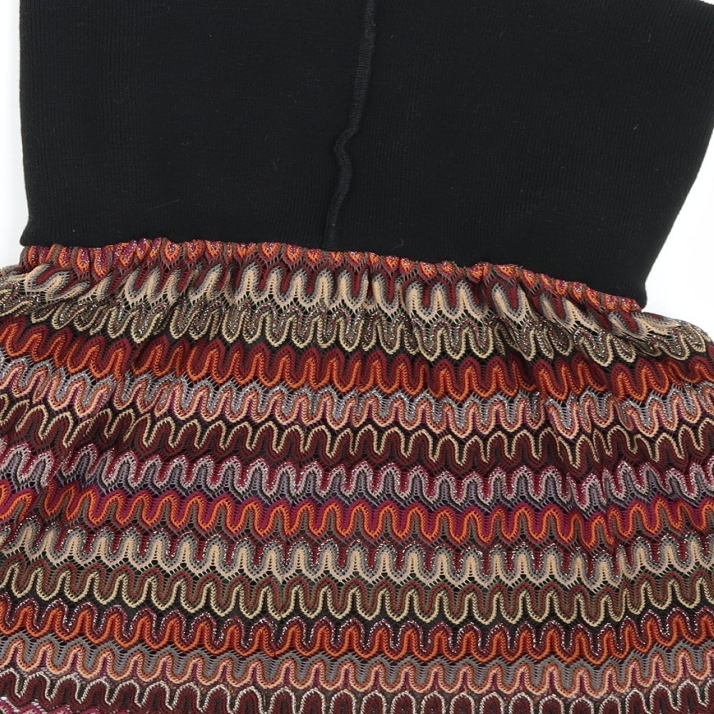 Chelsea Girl Womens Multicoloured Geometric A-Line Skirt Size 10