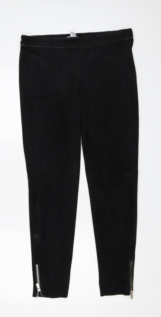 Womens UK Size 38 H&M Regular Fit Black Trousers