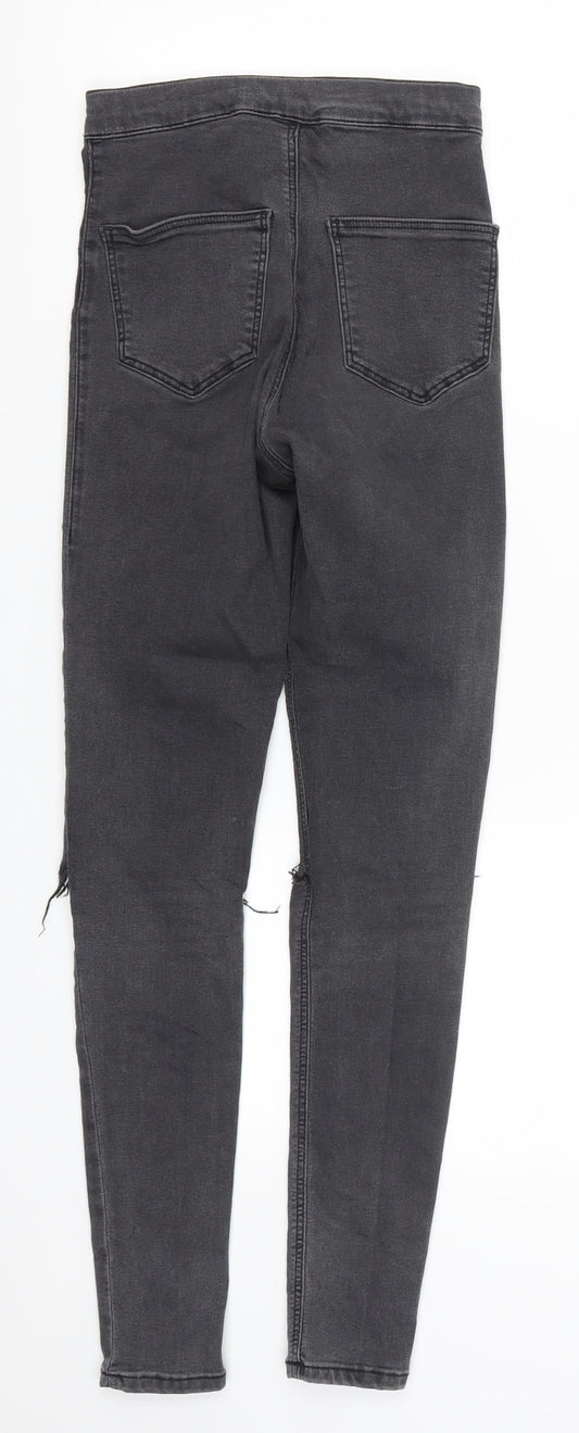 Topshop Womens Grey Denim Skinny Jeans Size 25 in L27 in