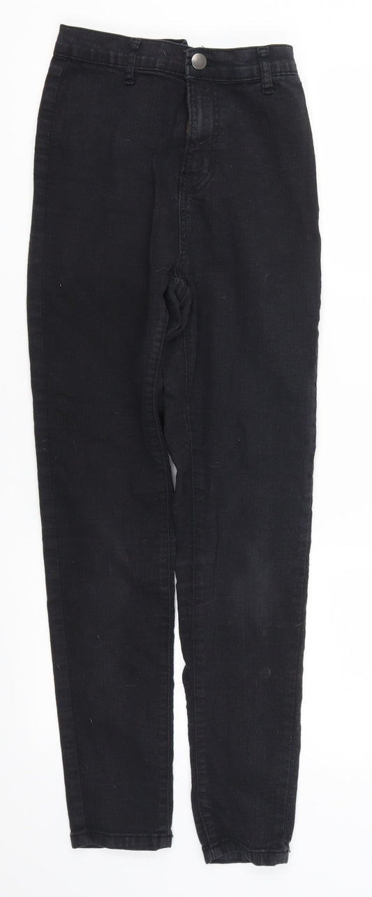 PRETTYLITTLETHING Womens Black Denim Skinny Jeans Size 6 L27 in
