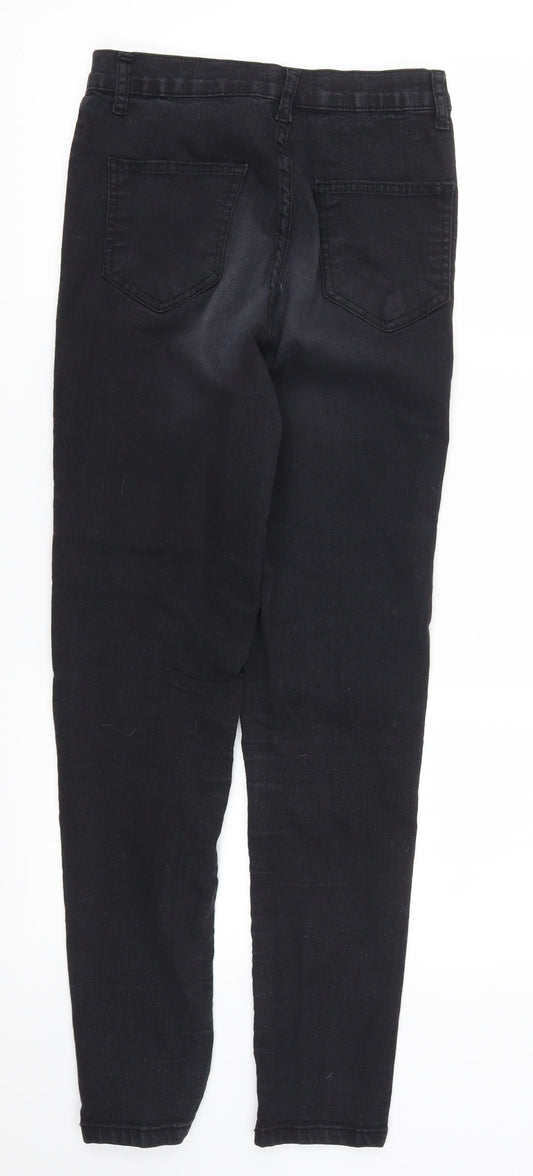 Pretty Little Thing Womens Black  Denim Skinny Jeans Size 6 L27 in